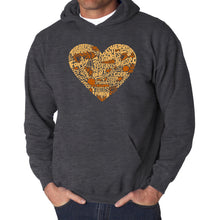 Load image into Gallery viewer, Thanksgiving Heart - Men&#39;s Word Art Hooded Sweatshirt