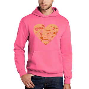 Thanksgiving Heart - Men's Word Art Hooded Sweatshirt