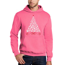 Load image into Gallery viewer, Paw Christmas Tree - Men&#39;s Word Art Hooded Sweatshirt