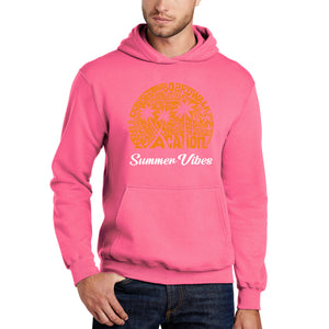 Summer Vibes - Men's Word Art Hooded Sweatshirt