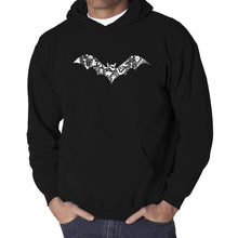 Load image into Gallery viewer, Halloween Bat - Men&#39;s Word Art Hooded Sweatshirt