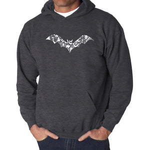 Halloween Bat - Men's Word Art Hooded Sweatshirt