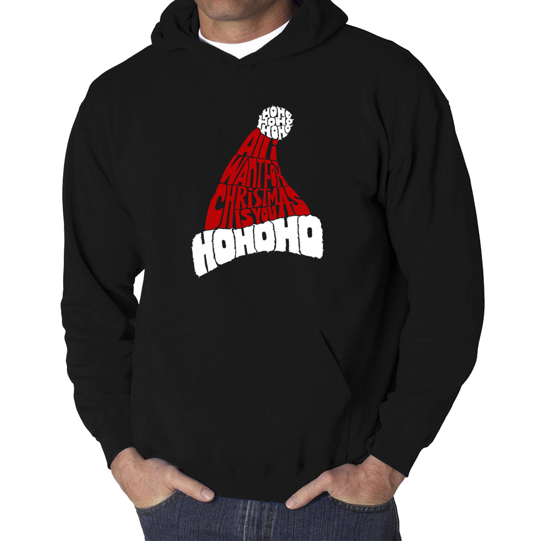 All I Want for Christmas is You - Men's Word Art Hooded Sweatshirt