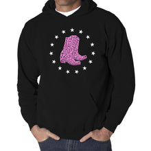 Load image into Gallery viewer, Cowgirl Boots - Men&#39;s Word Art Hooded Sweatshirt