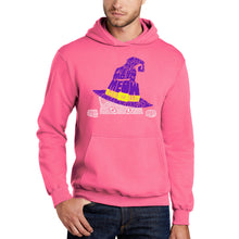 Load image into Gallery viewer, Peeking Witch Cat - Men&#39;s Word Art Hooded Sweatshirt