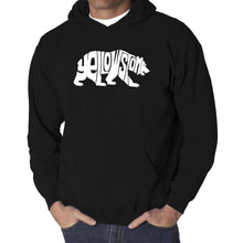 Load image into Gallery viewer, Yellowstone Bear - Men's Word Art Hooded Sweatshirt