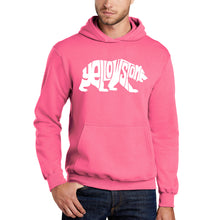 Load image into Gallery viewer, Yellowstone Bear - Men's Word Art Hooded Sweatshirt