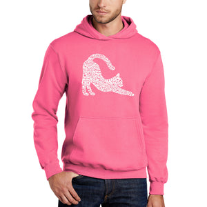 Stretching Cat - Men's Word Art Hooded Sweatshirt