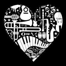Load image into Gallery viewer, Musical Instrument Heart - Men's Word Art Tank Top