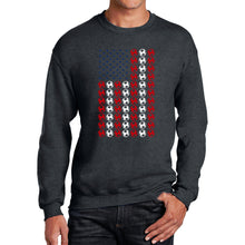 Load image into Gallery viewer, Soccer Flag - Men's Word Art Crewneck Sweatshirt
