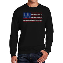 Load image into Gallery viewer, Best Dad Ever Flag - Men's Word Art Crewneck Sweatshirt