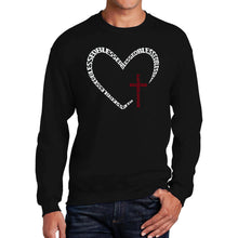 Load image into Gallery viewer, Blessed Heart - Men's Word Art Crewneck Sweatshirt
