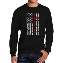 Load image into Gallery viewer, Cross Flag - Men's Word Art Crewneck Sweatshirt