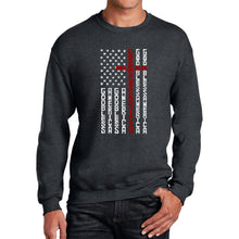 Load image into Gallery viewer, Cross Flag - Men's Word Art Crewneck Sweatshirt