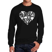 Load image into Gallery viewer, Halloween Heart - Men&#39;s Word Art Crewneck Sweatshirt