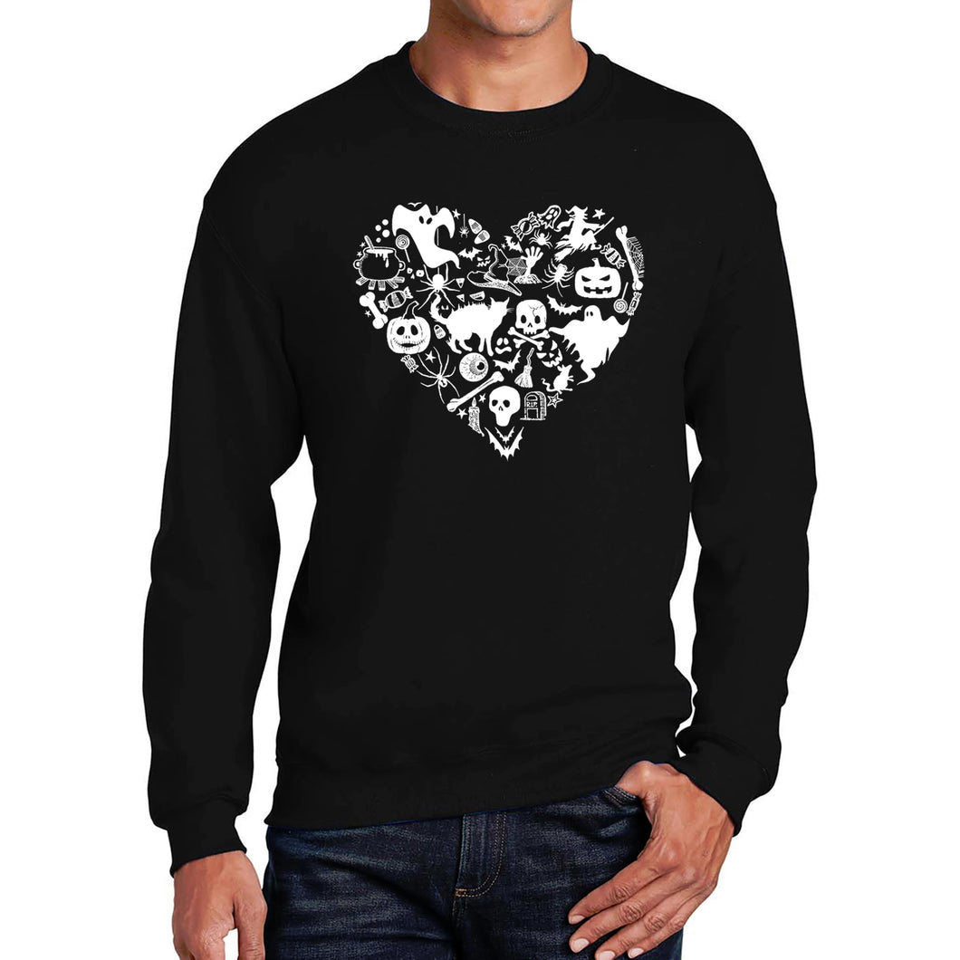 Halloween Heart - Men's Word Art Crewneck Sweatshirt