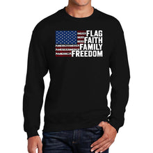 Load image into Gallery viewer, Faith Flag - Men's Word Art Crewneck Sweatshirt