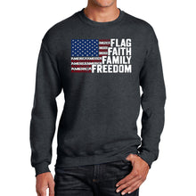 Load image into Gallery viewer, Faith Flag - Men's Word Art Crewneck Sweatshirt