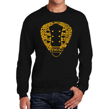 Load image into Gallery viewer, Guitar Pick Genres - Men's Word Art Crewneck Sweatshirt