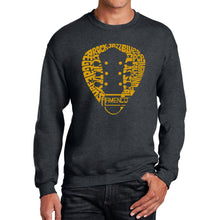 Load image into Gallery viewer, Guitar Pick Genres - Men's Word Art Crewneck Sweatshirt