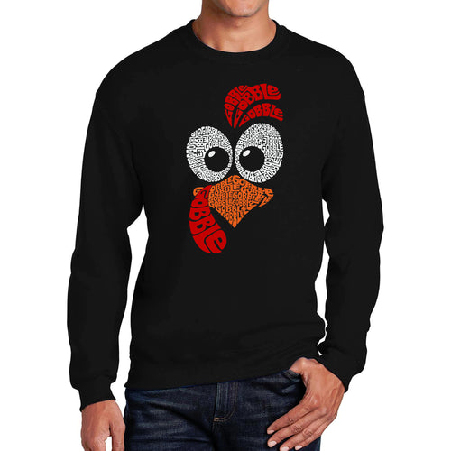 Turkey Face - Men's Word Art Crewneck Sweatshirt