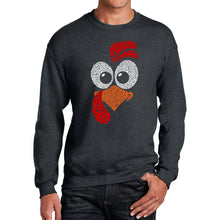 Load image into Gallery viewer, Turkey Face - Men&#39;s Word Art Crewneck Sweatshirt