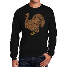 Load image into Gallery viewer, Thankgiving Turkey - Men's Word Art Crewneck Sweatshirt