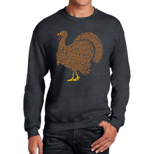 Load image into Gallery viewer, Thankgiving Turkey - Men's Word Art Crewneck Sweatshirt