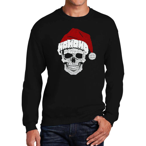 Santa Skull - Men's Word Art Crewneck Sweatshirt