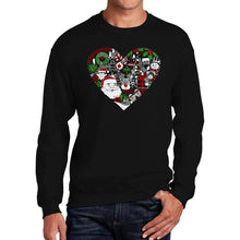 Load image into Gallery viewer, Christmas Themed Heart - Men's Word Art Crewneck Sweatshirt