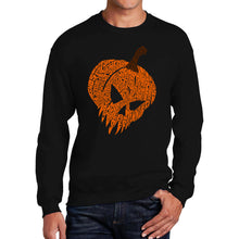 Load image into Gallery viewer, Evil Pumpkin - Men's Word Art Crewneck Sweatshirt