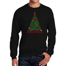 Load image into Gallery viewer, Holiday Christmas Tree - Men's Word Art Crewneck Sweatshirt