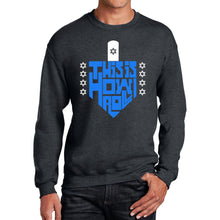 Load image into Gallery viewer, This is How I Roll Dreidel - Men&#39;s Word Art Crewneck Sweatshirt