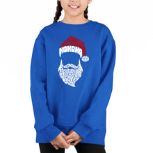 Load image into Gallery viewer, Feliz Navidad Santa Claus - Girl&#39;s Word Art Crewneck Sweatshirt