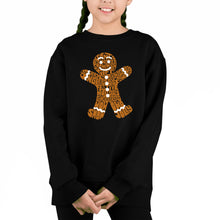 Load image into Gallery viewer, Gingerbread - Girl's Word Art Crewneck Sweatshirt