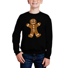 Load image into Gallery viewer, Gingerbread - Boy&#39;s Word Art Crewneck Sweatshirt