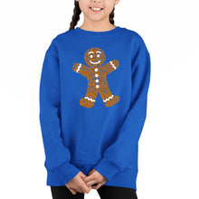 Load image into Gallery viewer, Gingerbread - Girl's Word Art Crewneck Sweatshirt
