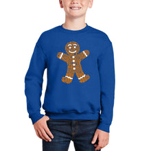 Load image into Gallery viewer, Gingerbread - Boy&#39;s Word Art Crewneck Sweatshirt