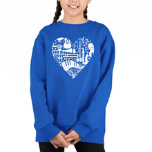Load image into Gallery viewer, Musical Instrument Heart - Girl's Word Art Crewneck Sweatshirt