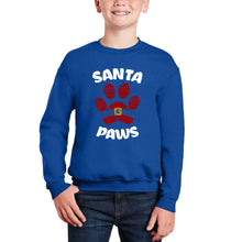Load image into Gallery viewer, Santa Paws - Boy's Word Art Crewneck Sweatshirt