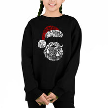 Load image into Gallery viewer, Santa Pics - Girl's Word Art Crewneck Sweatshirt