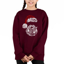 Load image into Gallery viewer, Santa Pics - Girl's Word Art Crewneck Sweatshirt