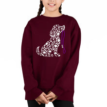 Load image into Gallery viewer, Dog Leash - Girl's Word Art Crewneck Sweatshirt