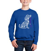 Load image into Gallery viewer, Dog Leash - Boy's Word Art Crewneck Sweatshirt