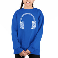 Load image into Gallery viewer, Mood Headphones - Girl's Word Art Crewneck Sweatshirt