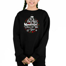 Load image into Gallery viewer, Christmas Ornament - Girl's Word Art Crewneck Sweatshirt