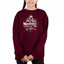 Load image into Gallery viewer, Christmas Ornament - Girl's Word Art Crewneck Sweatshirt
