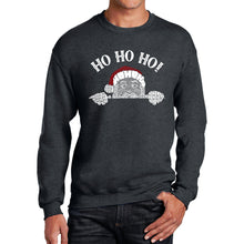 Load image into Gallery viewer, Peeking Santa - Men's Word Art Crewneck Sweatshirt