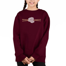 Load image into Gallery viewer, Drum Sticks - Girl's Word Art Crewneck Sweatshirt