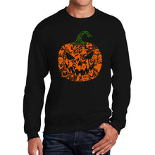 Load image into Gallery viewer, Halloween Pumpkin - Men's Word Art Crewneck Sweatshirt